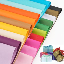 60 Sheets Tissue Paper, 70 x 50 cm, Large Tissue Paper, Colorful Wrapping, Tissue Paper for DIY and Creative Hobbies (20 Colors)