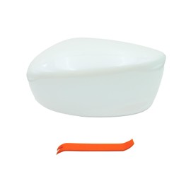 LAUBDGIE Left Driver Side Mirror Cover Cap Compatible with Honda Accord 2014-2017 Without Turn Signal White