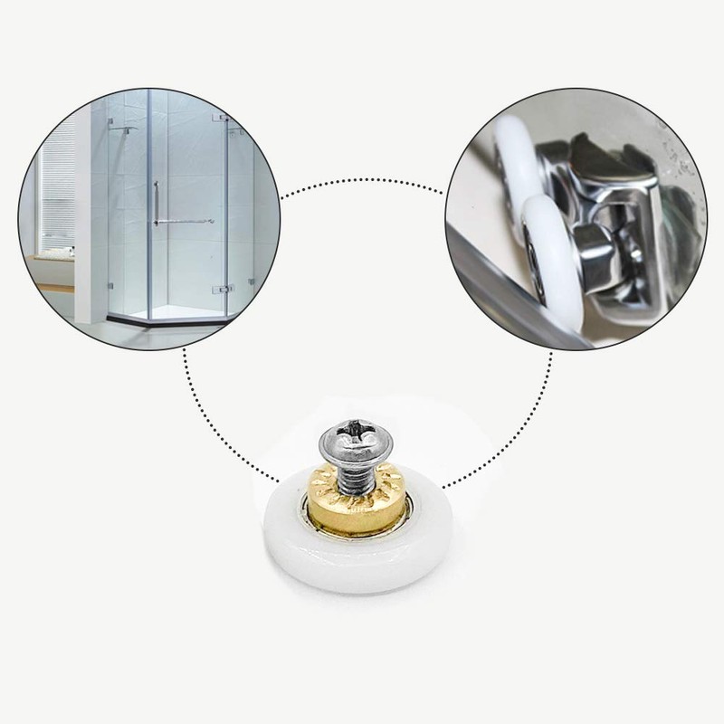 4 PCS Shower Door Rollers Replacement Shower Door Wheels Runners