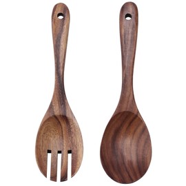 jingfei Wood Salad Servers for Kitchen Wooden Baking Salad Making Server,2 Pieces