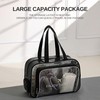 TALOMON Transparent PVC & PU Clear Travel Toiletry Bag -