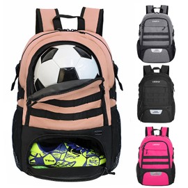 LARIPOP Soccer Backpack,Basketball Backpack with Ball Holder and Shoe Compartment,Men&Women Gifts Backpack for Basketball Accessories Training Equipment Fits Volleyball,Soccer,Sports Gifts