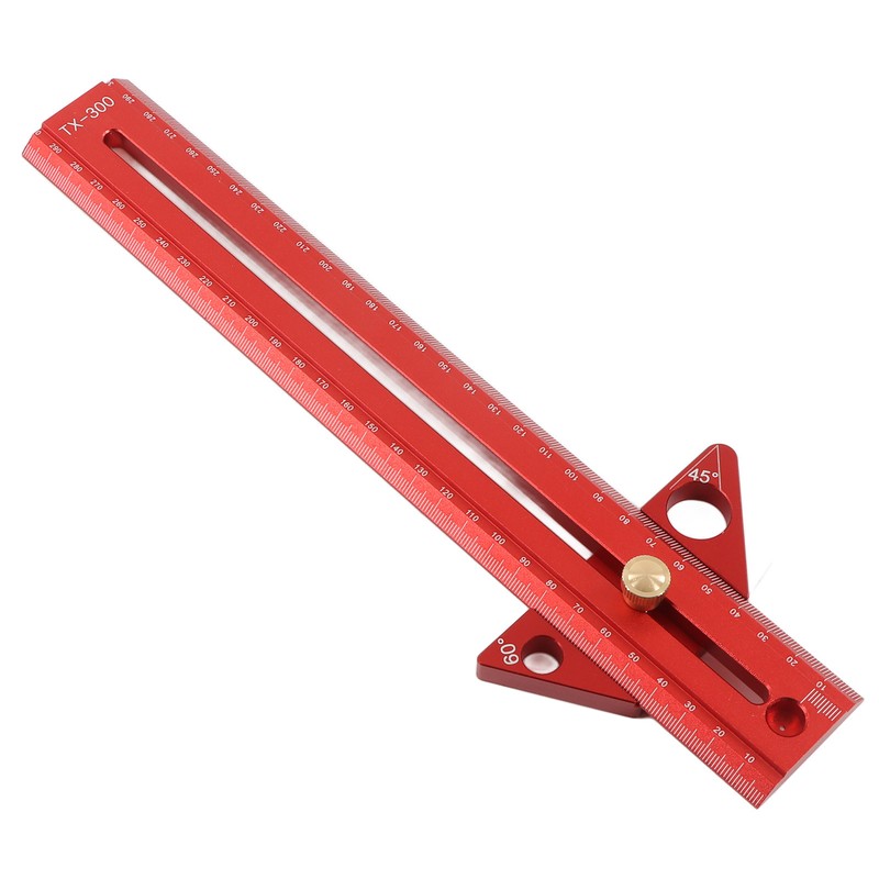 Woodworking T Track Ruler Multifunctional Aluminum Alloy Portable Wood Measuring
