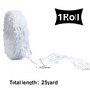 GORGECRAFT 25Yards 30 mm Music Note Ribbon White Hollow Cut