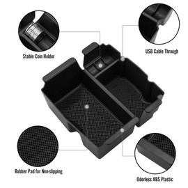 Heart Horse Center Console Organizer for J-ee-p Wrangler JL/JLU (2018-19) Gladiator Truck (2020) Insert ABS Armrest Tray Box Secondary Storage Accessories