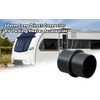 Riloer 60mm/ 2.36" Black Plastic Straight Connector - Ventilation Pipe