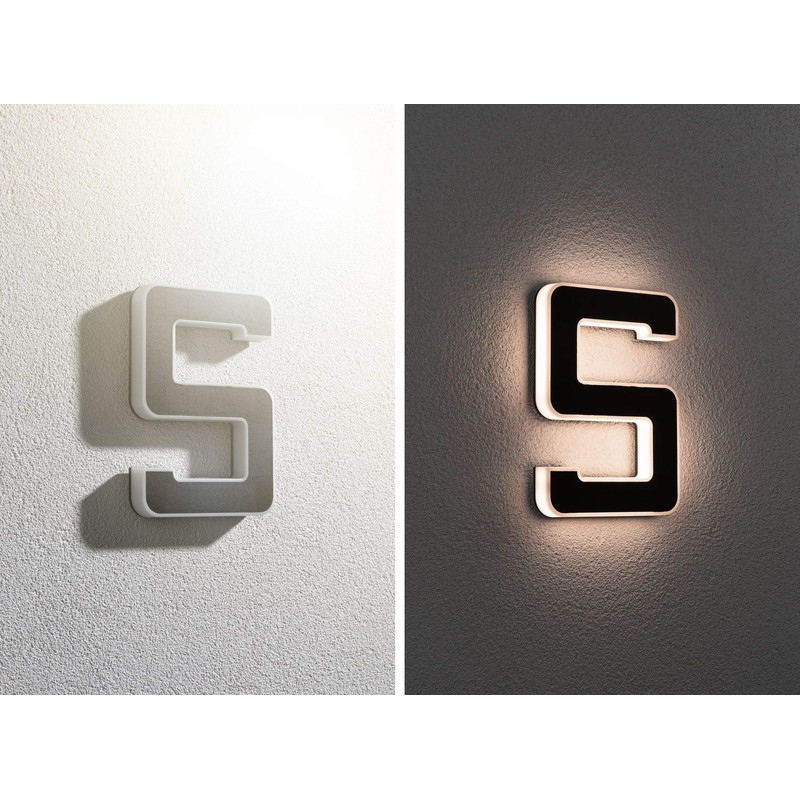 Paulmann Outdoor Solar House Number 5 3000 K IP44 Akk