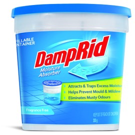DampRid Fragrance Free Refillable Moisture Absorber - 10.5oz cup – Traps Moisture for Fresher, Cleaner Air