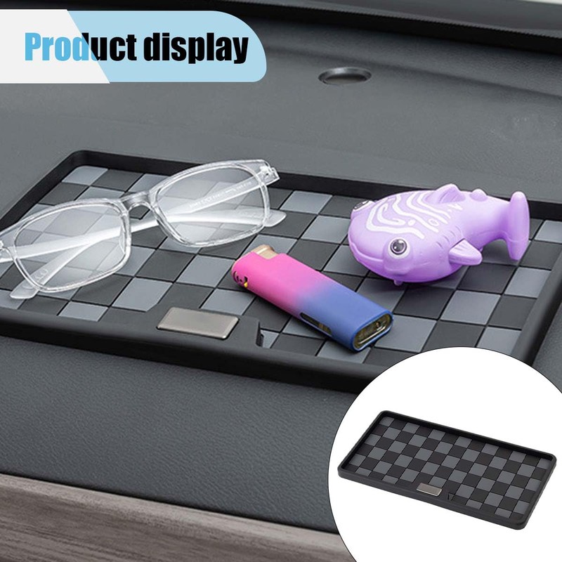 Car Dashboard Non Slip Mat, 11.06'' x 5.98'' Universal Grid