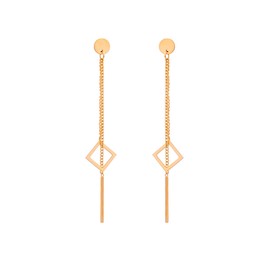 a little something® Karlin Women's Earrings with 18 Carat Gold Plating (Gold & Rose Gold) Includes Sustainable Gift Packaging with FSC® Certificate, Stainless Steel