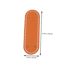 Veemoon Pack of 2 Bag Base for Crocheting, Large, 40 cm, Retro Oblong, DIY Knitting, Shaped Bag Base with Holes, Ideal for Creative Projects and Handmade Bags, brown