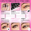 Long Fluffy Lash Clusters Kit 200D with Bottom Lashes, 16-25mm