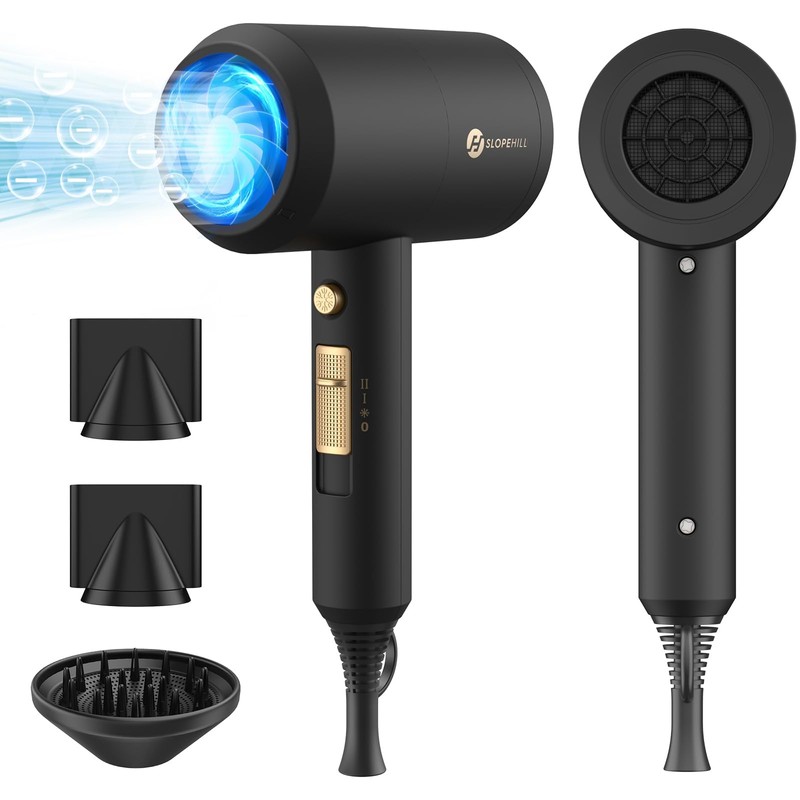 slopehill Professional Ionic Hair Dryer, Powerful 1800W Fast Drying Low