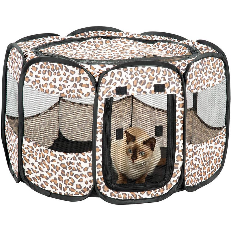 Lexi Home Etna Portable Small Pet Playpen for Dogs or