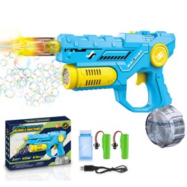 Electric Water Gun, Electric Water Gun, Bubble Bubbles & LED Flash Spark Function, High Speed Consecution, Powerful, 3 Modes, Large Capacity, Flying Distance, 19.4 - 29.4 ft (6 - 9 m), Bubble Gun, 8