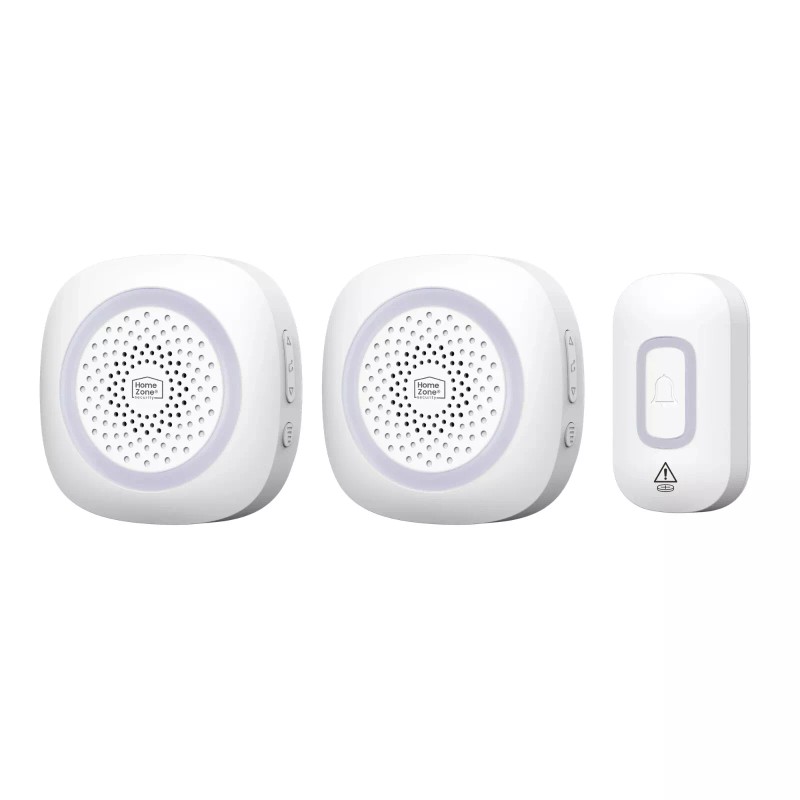 Home Zone 2 BATTERY OPERATED WIRELESS DOORBELL 60 Sound Options