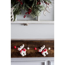 Nivas Reindeer Garland/Christmas Mantel Decor/Christmas Garland/Reindeer Decoration/Christmas Tree Decoration/Holiday Mantel
