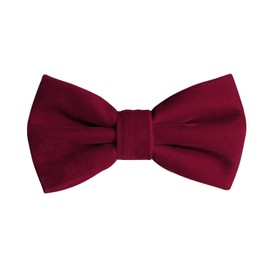 HOULIFE Men's Bow Tie, Adjustable Velvet Bow Tie, Pre-Tied Bow Tie, Plain Bow Ties with Butterflies for Groom Wedding Formal with Gift Box, burgundy