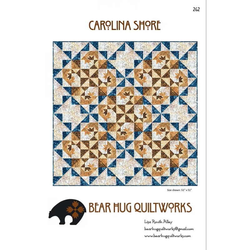 Hoffman Fabrics Quilt Kit Carolina Shore 76" X 76" Wheat