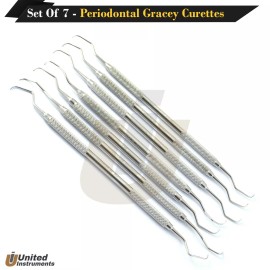 Medentra New Gracey Curettes Dental Hygiene Scaling and Root Planing Periodontal Curette