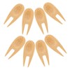 Mipcase 8pcs Bamboo Golf Divot Tool Divot Repair Tool Fork