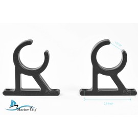 MARINE CITY 1-3/4 Inches Strong Sturdy Black Nylon Dive Ladder Dive Easy Installation Fine Grip Ladder Storage Clips with Smooth & Sleek Design for RV Boat Ship Marine Yacht (2 per Pack)