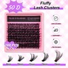 Eyelash Extensions Set, 200 Pieces, Fluffy Artificial Eyelash Clusters, Lashes