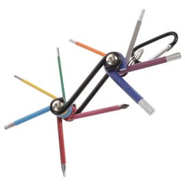 Ieron 9Pcs Portable Allen Key Set Torx Key Set, Folding Hex Wrench Set Metric Key, Tx Star Colour Coding 2-6mm, SL5, PH2, T30 for Furniture Assembly, Bicycle Repair, Household DIY