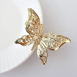 Double 3D Butterfly Hanbok Traditional Metal Decoration Holiday Gift Money Envelope Packaging Decoration Hairpiece Decoration Hanbok Accessory Decoration Gift for Foreigners / 이중입체나비 한복 전통금속장식 명절선물 용돈봉투 포장장식 가채장식 한복악세사리장식 외국인선물