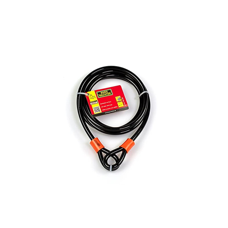 BURG-WÄCHTER safety cable, with 2 eyelets, length: 2.5 m, for