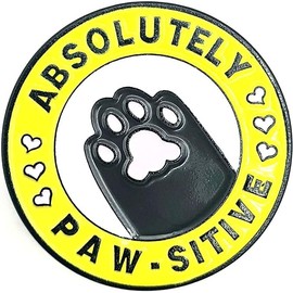 GBJUK Absolutely Paw-sitive Cat Paw Enamel Pin Badge