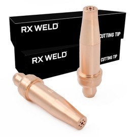 RX WELD 2-3-101 Acetylene Cutting Torch Tips, Fit V-Style Light/Medium Duty Torch - Pack of 2 (2-3-101)