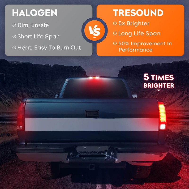 Tresound Tail Light + Third Brake Light Fit for Dodge