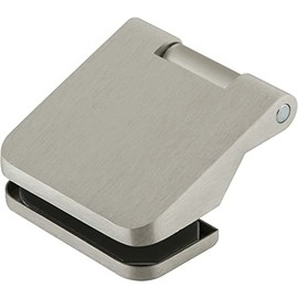 Dorma Glas Junior Office Door Hinge Wing Part for Glass Doors Glass Thickness 8-10 mm Aluminium Stainless Steel Effect Pack of 2