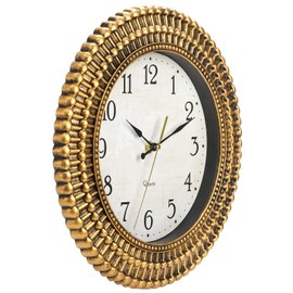 Bekith Wall Clock 12 Inch Silent Non-Ticking Retro Wall Clocks Battery Operated, Round Vintage Decorative Clock for Kitchen, Home, Office, Bedroom, Living Room, Bathroom, School