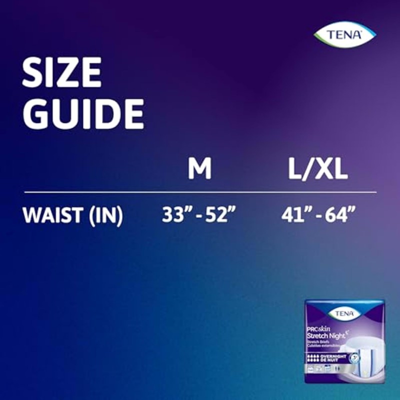 Tena ProSkin Overnight Incontinence Adult Diaper for Women & Men,