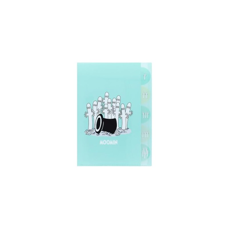 Sunstar Stationery S2174154 Moomin Clear File, 5 Pockets, Summer, 2025