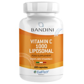 Bandini® Liposomal Vitamin C 1000mg | 180 Capsules | High Strength Ascorbic Acid, High Absorption & Bioavailability | Immunity, Energy, Skin Support - Boosts Collagen & Reduces Fatigue | Vegan