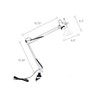 Bostitch Office VLF100-WHT Swing Arm Desk Lamp with Clamp Mount,