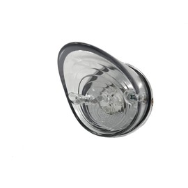 Alchemy Parts Motorcycle Sportsbike LED Rear Tail Light Stop Running with Round Pointy Clear Lens Custom Bike Café Racer Tailpiece