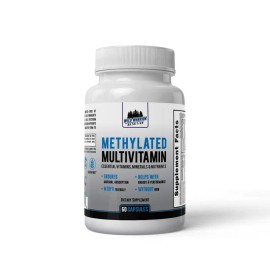 Methylated Multivitamin for Adults Without Iron – Active B12 & L-Methylfolate, Bioavailable Nutrients, Daily Wellness Supplement Capsules