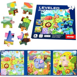 NEBURORA 61 Pcs Animal Magnetic Animal Puzzles for Toddlers, Educational Travel Toys for Kids Ages 2-5, Activities Toy Gift for Preschool Learning,Kids Birthday Gifts