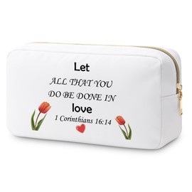 Bible Verse Gifts for Women Makeup Bag Christian Inspirational Gifts for Women Prayers Cosmetic Bag Religious Gifts for Her Daughter Scripture Gift for Friend Mom Coworker Valentines Birthday Gift