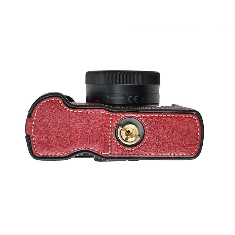 G100K Case, BMAOLLONGB Handmade PU Leather Half Camera Case Bag