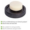 WENKO Polaris Jet Anthracite Ceramic Soap Dish Ideal for Hand