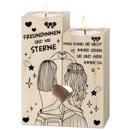 Geschenke für Freundin,Kerzenhalter Geschenk für eine Gute Freundin,Personalisiertes Geschenke für Schwester,Kerzenständer Set,Kreativ Vintage Kerzen Ständer