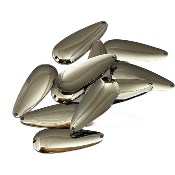 10 Pack of Premium Nickel Casting Spoons for DIY Lure
