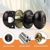 Gobrico 2 Pack Oval Oil Rubbed Bronze Door Knobs, Privacy