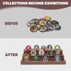 Challenge Coin Display Stand, Solid Wood Military Coin Holder Display,