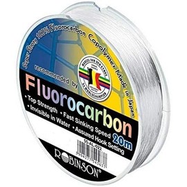 Robinson Fishing Line Leader Line VDE-R Fluorocarbon 20 m 0.072-0.500 mm Thick, transparent